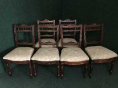 A set of ten Edwardian mahogany dining chairs