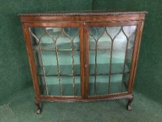 A double door display cabinet