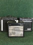 A Pavey amplifier and two others