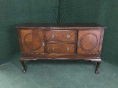 A mahogany sideboard