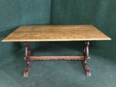 An old charm refectory dining table