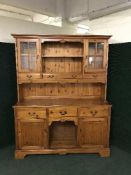 A pine kitchen dresser