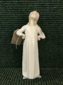 A Lladro figure - girl in night dress