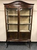 An Edwardian mahogany display cabinet