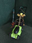An electric lawn mower,