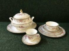 An extensive Royal Doulton Canton dinner service