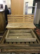 A walnut shutter door cabinet, wall shelf,