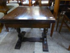 A small oak pull out table