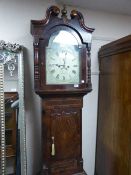 A 19th century oak longcase clock by B Johnson of Hinckley