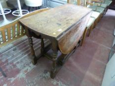 An oak gate leg table