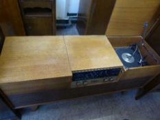 A teak cased radiogram with Garrard turn table