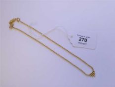 An 18ct gold necklace with magnetic clasp