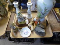 A Franklin porcelain -The autumn glen vase, together with a Royal Doulton gloss horse,