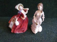Two Royal Doulton figures - Autumn Breezes HN 1934 and Countess of Shell HN 3867 signed Lynn Cooper
