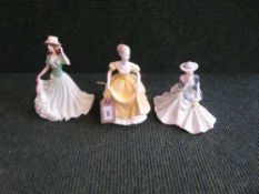 Three Coalport figures - Endless Love,