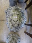 A Garden figure - Lion wall mask