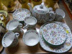 A tray of twenty-four piece Minton Haddon Hall china tea service