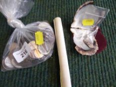 A bag of British copper and silver coins,