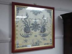 A 19th century Chinese silk embroidery.