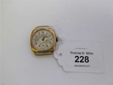 A vintage 9ct gold wristwatch signed Visible