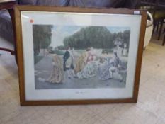 Two oak framed prints 