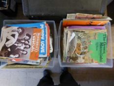 Two boxes of sheet music