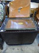 A small drop leaf bed table,