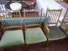 A set of six Stag dining chairs