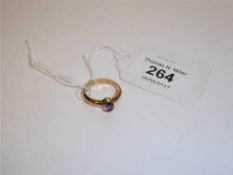 A 9ct gold amethyst ring