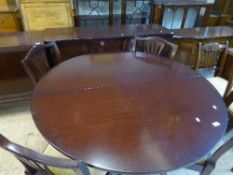 An eight piece Regency mahogany style dining room suite comprising of sideboard,