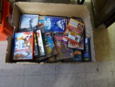 A box of dvds