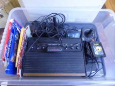 A box of Atari video system - space invaders and pacman