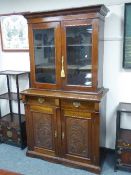A late Victorian mahogany bookcase