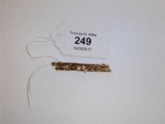A 9ct gold and seed pearl bar brooch