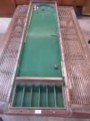An antique mahogany counter topped bar billiard table