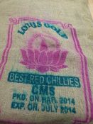 Two hessian sacks - TPM Best Chillies and Lotus Gold (2)