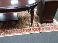 A fringed Persian Keshan rug,