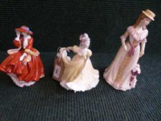 Three Royal Doulton Pretty Ladies figures - Ninette HN 4717,