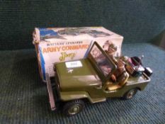 A mid twentieth century boxed tin-plate army command jeep