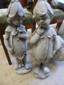 A Garden figure - Flower girl and boy (2)