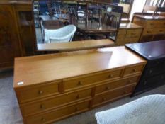 A teak G Plan seven drawer dressing chest