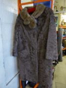 A lady's three-quarter length fur coat