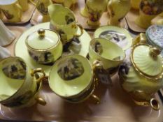 A tray of twenty one piece Twinks collection china tea service depicting a shire horse