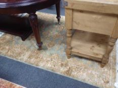 A fringed Ziegler rug,