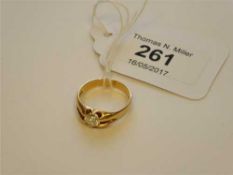 An 18ct gold diamond solitaire ring