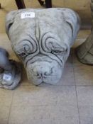 A Garden figure - Bulldog head