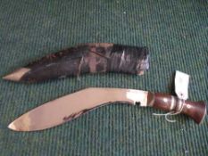 A Kukri knife in sheath