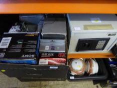 A box of digital cameras, Aiwa hifi system, digibox,