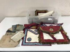 An interesting collection of Royal Order of Buffaloes ephemera to include, satches,