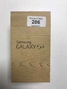 A Samsung Galaxy S 4 (GT-I9505) 16 GB smart phone, in a sealed boxed with battery,